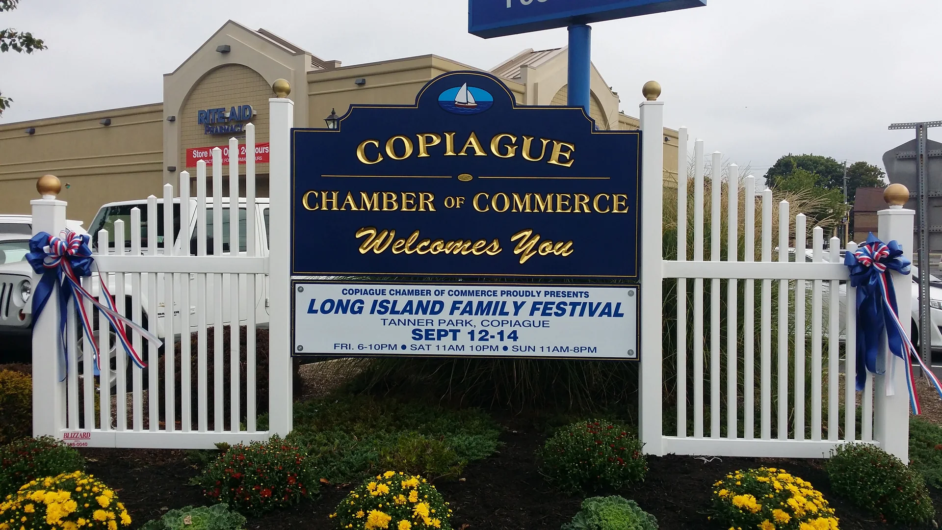 Welcome to Copiague sign, Copiague, NY