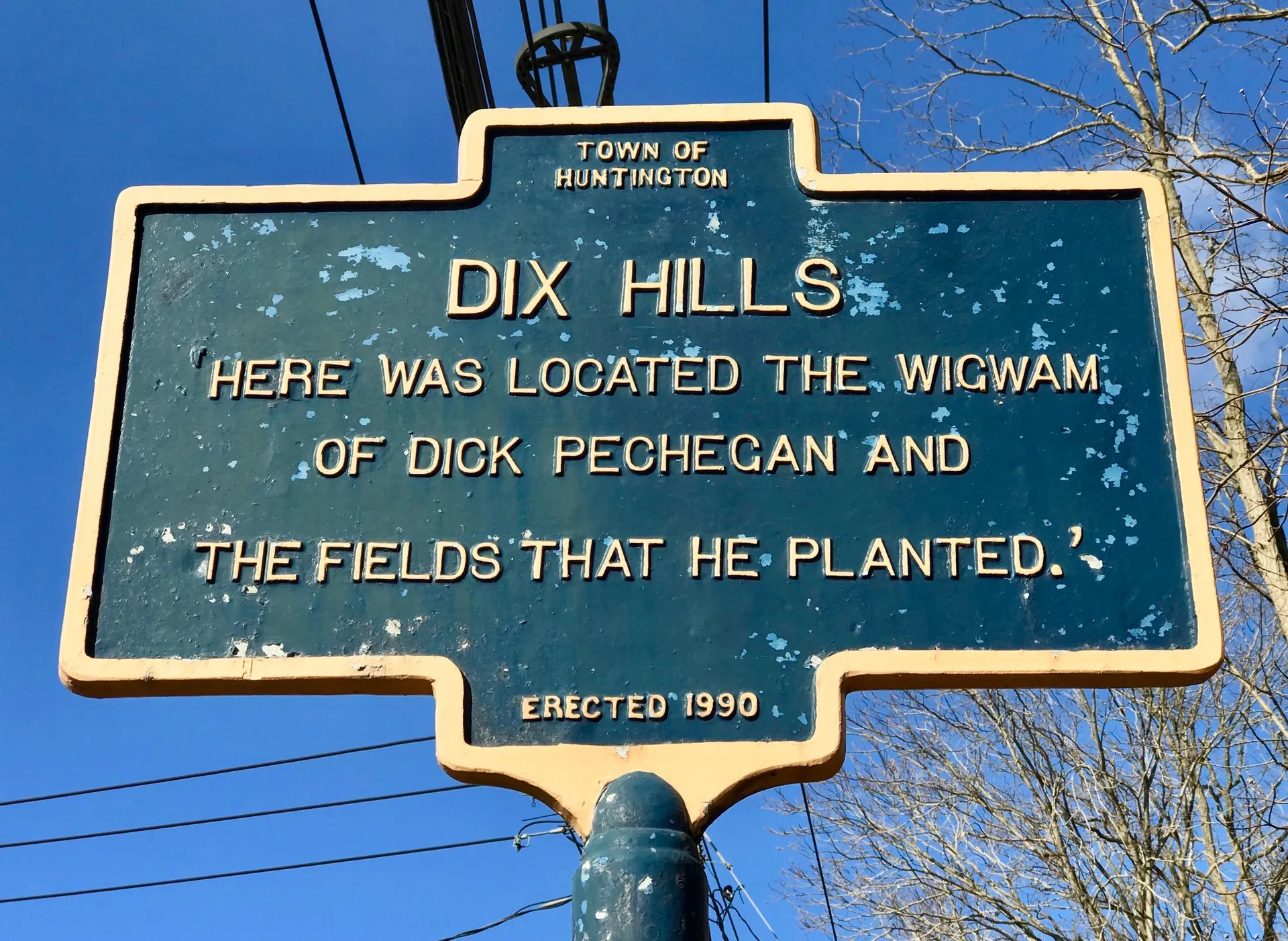 Welcome to Dix Hills sign, Dix Hills, NY