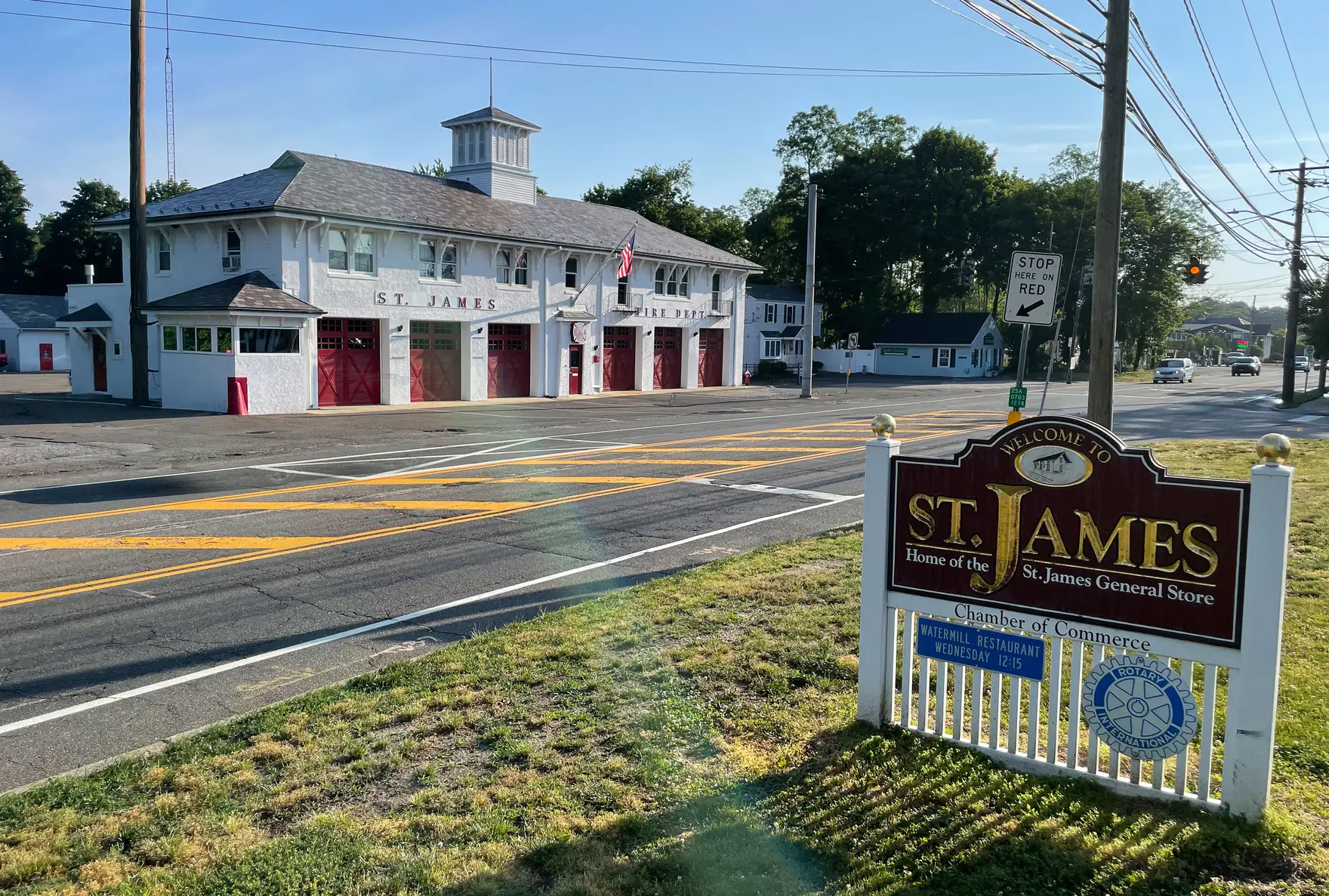 Welcome to St. James sign, St. James, NY